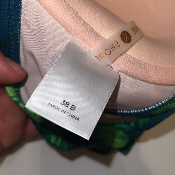๐๏ธ Bathing Suit Top Shade & Shore Palm Green Bra - Picture 4 of 4